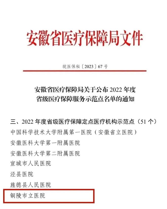 安徽医保定点医院